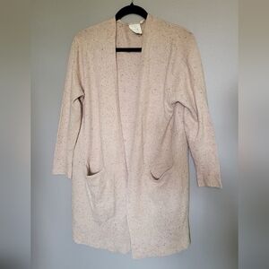 Anthropologie Cream Open Front Cardigan Yak Cashmere M